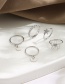 Fashion C03-01-22 Silver Alloy Bowknot V-shaped Love Ring Set