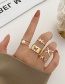 Fashion 5379403 Alloy Diamond Geometric Ring Set