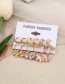 Fashion 2# Acrylic Pearl Butterfly Geometric Earring Set