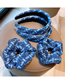 Fashion F560-hair Ring Fabric Check Knit Pleated Hair Tie