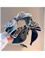 Fashion Black Floral Fabric Floral Bow Headband