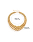 Fashion Gold Geometric Size Round Beads Multilayer Necklace