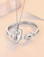 Fashion Square Silver Color Titanium Steel Love Lock Bracelet Key Set Necklace Set