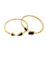 Fashion Z198-square Gold Coloren Bracelet Titanium Steel Gold-plated Square Black Shell Bracelet