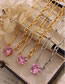 Fashion Gold Coloren Necklace-40+5cm Titanium Steel Inlaid Zirconium Heart Necklace