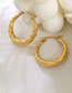 Fashion Gold Color Titanium Steel Gold-plated Geometric Pattern Earrings