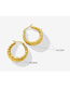 Fashion Gold Color Titanium Steel Gold-plated Geometric Pattern Earrings