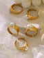 Fashion Gold Color Titanium Steel Gold-plated Pearl Ring