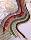 Fashion P1068-colorful Zircon Necklace-36cm Titanium Steel Diamond Geometric Necklace