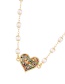 Fashion Golden-2 Copper Inlaid Zircon Heart Necklace