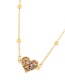 Fashion Gold Copper And Zircon Pearl Love Necklace