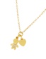 Fashion Gold Copper Inlaid Zircon Love Girl Necklace