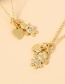 Fashion Gold Copper Inlaid Zircon Love Girl Necklace