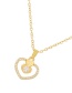 Fashion 4# Copper Inlaid Zircon Love Letter Necklace