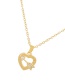 Fashion 6# Copper Inlaid Zircon Heart Necklace