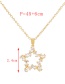 Fashion Golden-3 Copper Inlaid Zircon Letter C Necklace