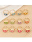 Fashion Pisces Alloy Drip Oil Twelve Constellation Ring
