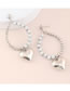 Fashion Silver Color Metal Geometric Beaded Three-dimensional Love Earrings