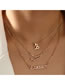 Fashion Virgo Alloy Diamond Geometric Letters Twelve Constellations Cardboard Necklace Set
