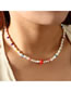 Fashion Color Geometric Pearl Color Beads Beaded Necklace