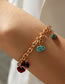 Fashion Color Geometric Natural Stone Chain Bracelet