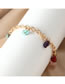 Fashion Color Geometric Natural Stone Chain Bracelet