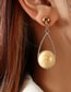 Fashion Pink Alloy Paint Half-ball Cracked Earrings