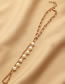 Fashion Gold Color Geometric Pearl Stitching Chain Link Bracelet