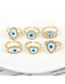 Fashion Oval Copper And Diamond Geometric Eye Open Ring