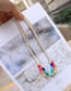 Fashion Color Pearl Beaded Stitching Clay Necklace
