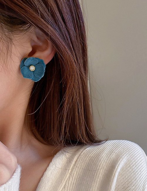 Fashion 11#blue Earrings Alloy Geometric Square Ear Studs
