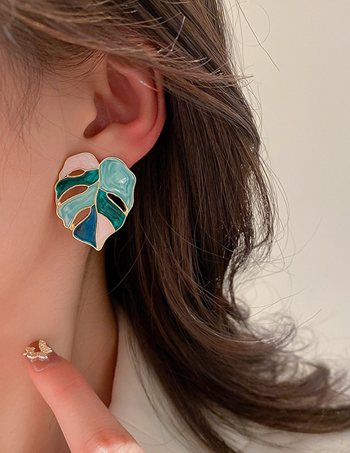 Fashion Geometry (blue) Alloy Geometric Irregular Earrings