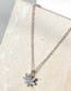 Fashion Silver Color Alloy Rhinestone Maple Leaf Necklace