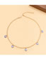 Fashion Gold Color Alloy Eye Bead Chain Necklace