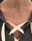 Fashion Gold Color Alloy Diamond Five-pointed Star Tassel Multilayer Necklace