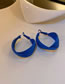 Fashion Blue Alloy Geometric Irregular Earrings