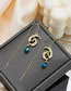 Fashion Gold Color Alloy Diamond-studded Geometric Ear Wire