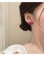 Fashion Red Alloy Geometric Love Ear Studs
