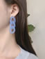 Fashion Blue Alloy Geometric Chain Earrings