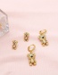 Fashion A Copper And Diamond Little Tiger Stud Earrings