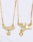 Fashion B Bronze Diamond Love Heart Star Moon Necklace