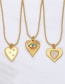 Fashion C Bronze Diamond Love Necklace