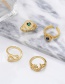 Fashion D Copper Inlaid Love Heart Zirconium Ring