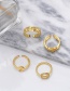 Fashion D Copper And Diamond Geometric Cross Open Ring