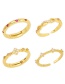 Fashion E Copper And Diamond Geometric Ring