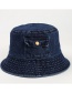 Fashion Dark Blue Cowboy Small Pocket Fisherman Hat