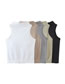 Fashion Khaki Cotton Sleeveless Vest