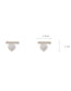 Fashion Gold Color Color Copper Inlaid Zirconium Word Earrings