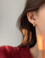 Fashion Gold Color Color Geometric U-shaped Small Bean Earrings