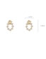 Fashion Gold Color Color Copper Inlaid Zirconium Rose Earrings